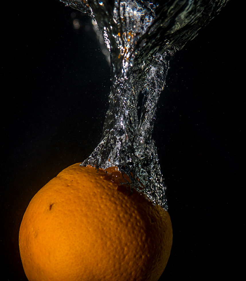 Orange in the water