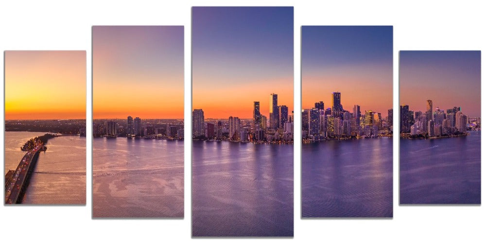 Downtown Miami  (5 Panel Split)