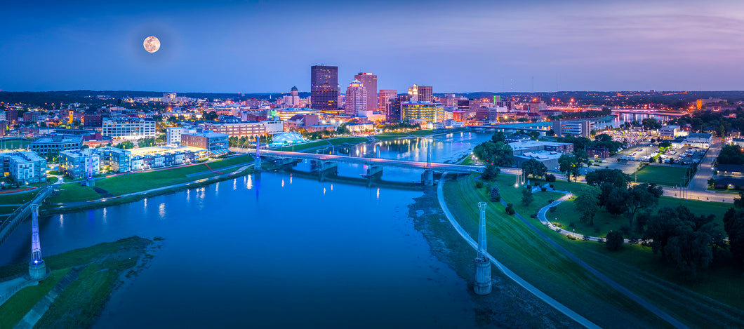 Dayton panoramic cityscape